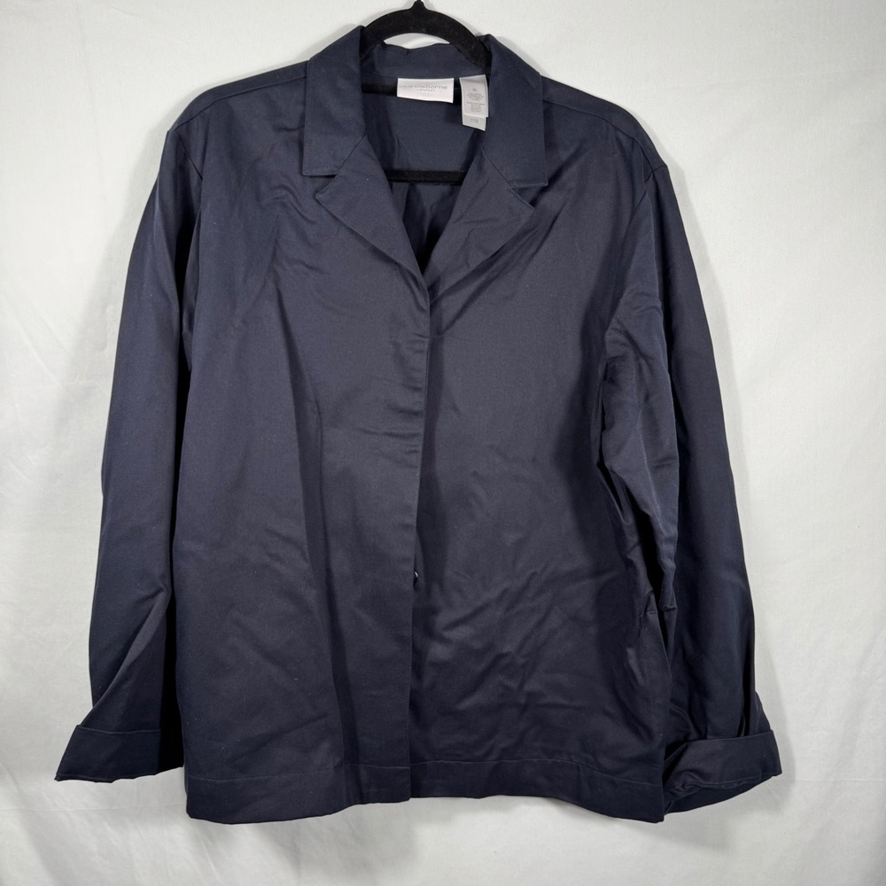 Liz Claiborne Lizsport Button Down Shirt Collared Long Sleeve XL